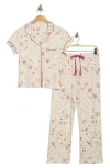 Laura Ashley Floral Dream Knit Pajamas In White
