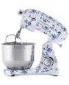 Laura Ashley Floral-print 6l 6-speed Die-cast Stand Mixer In China Rose