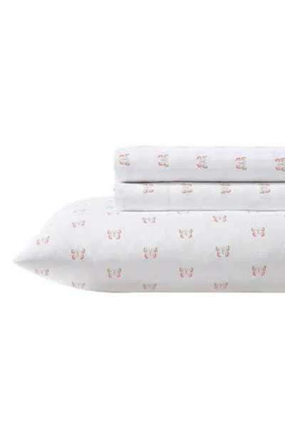 Laura Ashley Flutterfly Friends Butterfly Print Sheet Set In White