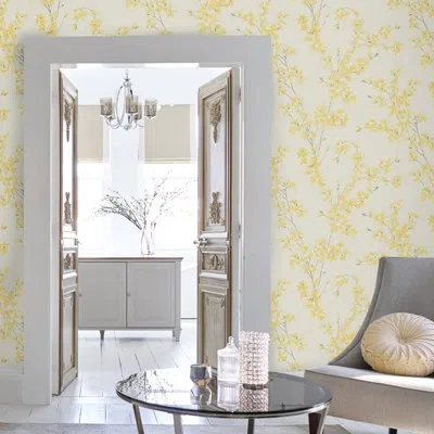 Laura Ashley Forsythia Wallpaper Roll In Sunshine