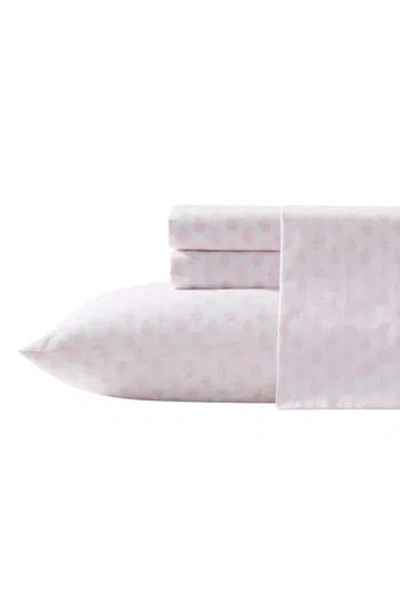 Laura Ashley Francesca 4-piece Cotton Sheet Set In Bright Pink