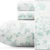 Laura Ashley Garden 300 Thread Count Cotton Sateen Sheet Set In Blue