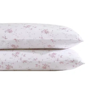 Laura Ashley Garden Muse 300tc Pillowcase In Pink