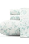 Laura Ashley Garden Muse 4-piece Cotton Sateen Sheet Set In Blue
