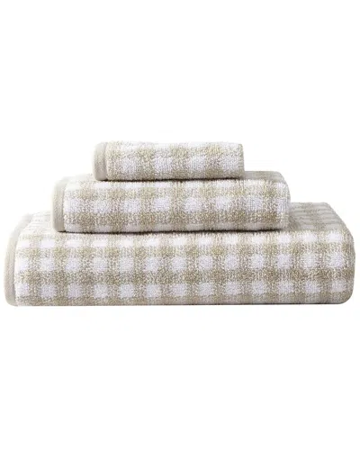 LAURA ASHLEY LAURA ASHLEY GINNY 100% COTTON TERRY 3 PIECE TOWEL SET