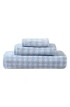 Laura Ashley Ginny 100% Cotton Terry 3 Piece Towel Set In Blue Bell/white