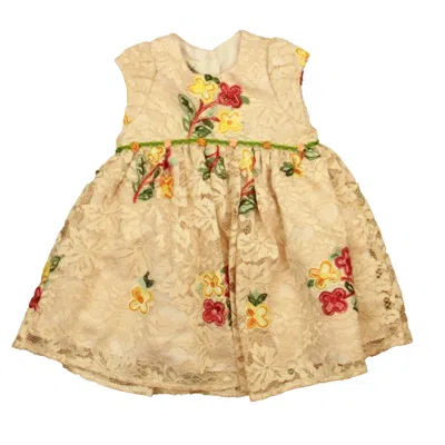 Pre-owned Laura Ashley Kids' Girls Mauve Floral Dress In Multi