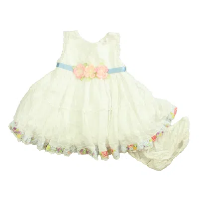 Pre-owned Laura Ashley Kids' Girls White Dress