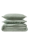 Laura Ashley Gracies Gingham Cotton Quilt & Sham Set In Green