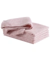 Laura Ashley Harper 6 Piece Napkin Set, 18" L X 6" W, Service For 6 In Blush