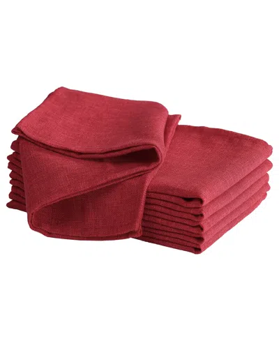 Laura Ashley Harper 6 Piece Napkin Set, 18"w X 18"l In Red