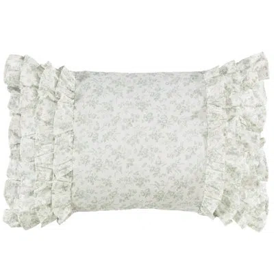 Laura Ashley Harper Green Cotton Throw Pillow