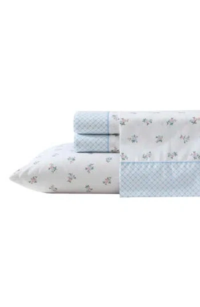 Laura Ashley Harperette 4-piece Sheet Set In Blue Multi