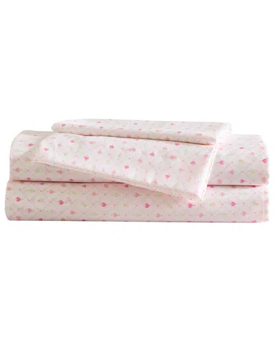 Laura Ashley Heart Geo Ditsy Sheet Set In Pink