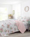 Laura Ashley Honeysuckle Cotton Reversible Quilt Sets