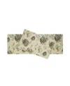 Laura Ashley Hydrangea Wellness Mats, Set Of 2 In Gray
