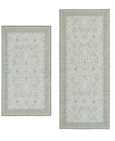Laura Ashley Imagine Printed Chenille 2-pc. Runner Rug Set In Green