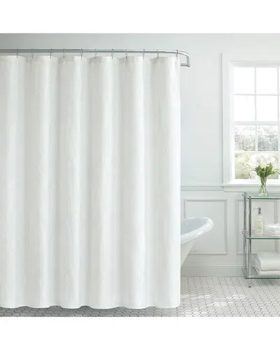 Laura Ashley Josie Jacquard Shower Curtain In White