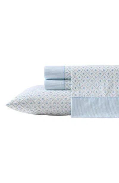 Laura Ashley Kate Cotton Percale Sheet Set In Blue