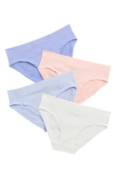 Laura Ashley Kids' Assorted 4-pack Pointelle Knit Bikini Briefs In Multi