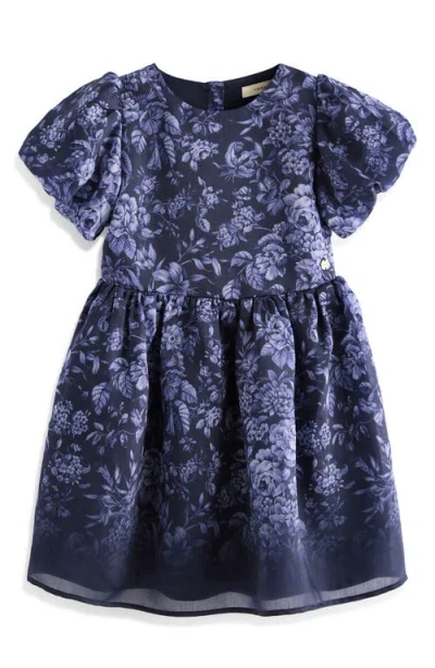Laura Ashley Kids' Bow Back Organza Party Dress In Blue