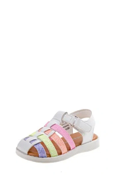 Laura Ashley Kids' Glitter Fishermans Sandal In White