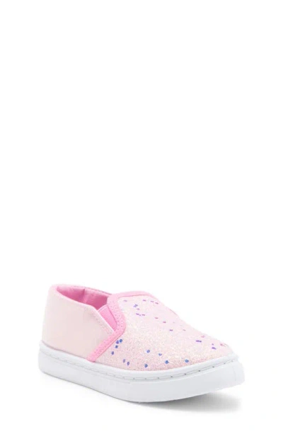 Laura Ashley Kids' Glitter Sneaker In Pink Glitter