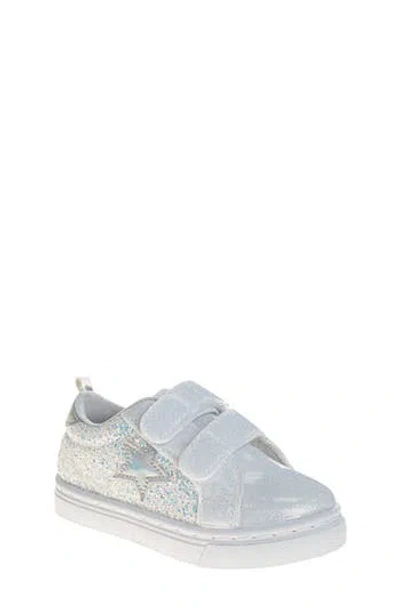 Laura Ashley Kids' Glitter Sneaker In White Glitter