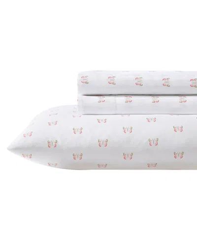 Laura Ashley Kids Microfiber 3 Piece Sheet Set, Twin Xl In Fluttery Friends