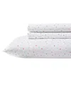 Laura Ashley Kids Microfiber 4 Piece Sheet Set, Queen In Confetti