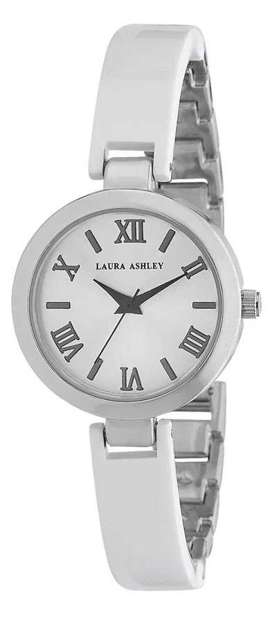 Pre-owned Laura Ashley Ladies Resin Link Watch White, Tortoise Comes In A Free Gift Box