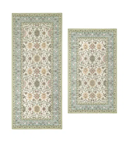 Laura Ashley Lambrook Floral 2-piece Rug Set In Green