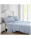 Laura Ashley Closeout!  300 Thread Count Cotton Sateen 4-pc. Sheet Set, Queen In Blue