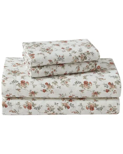 Laura Ashley Le Fleur Flannel Sheet Set