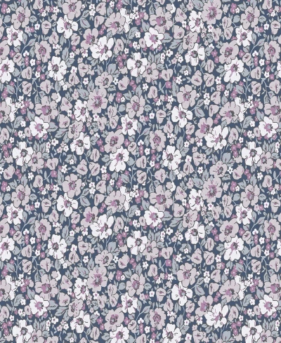 Laura Ashley Libby Removable Wallpaper In Purple