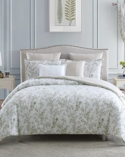 Laura Ashley Lindy Comforter/sham Set In Green