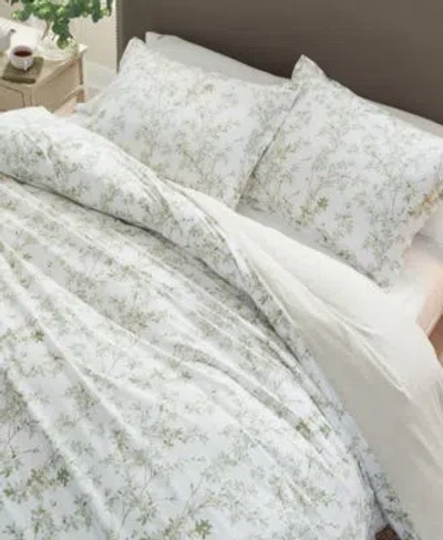 Laura Ashley Lindy Cotton Reversible Duvet Cover Sets In Green