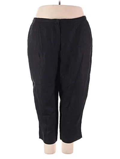 Pre-owned Laura Ashley Linen Pants In Black