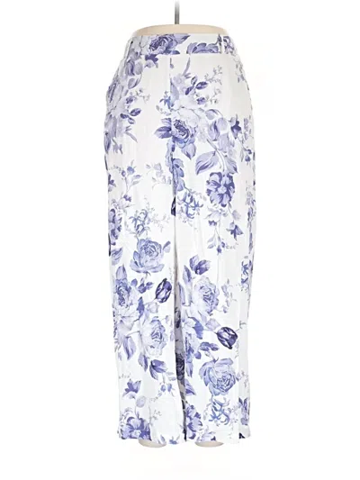 Pre-owned Laura Ashley Linen Pants In White