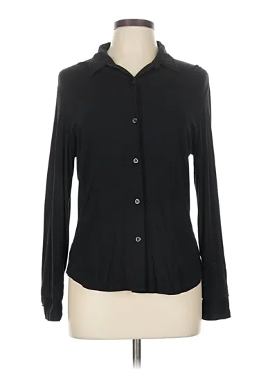 Pre-owned Laura Ashley Long Sleeve Blouse In Black