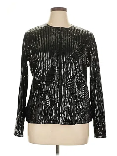 Pre-owned Laura Ashley Long Sleeve Blouse In Black