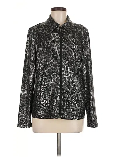 Pre-owned Laura Ashley Long Sleeve Blouse In Silver