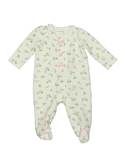 Pre-owned Laura Ashley Babies' Long Sleeve Onesie In Green