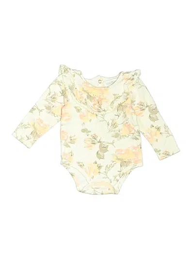 Pre-owned Laura Ashley Babies' Long Sleeve Onesie In Yellow
