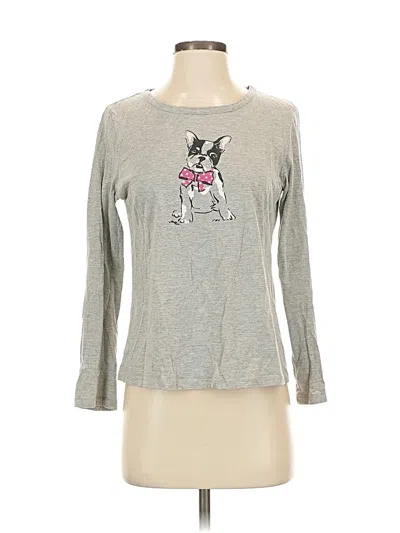 Pre-owned Laura Ashley Long Sleeve T-shirt In Gray