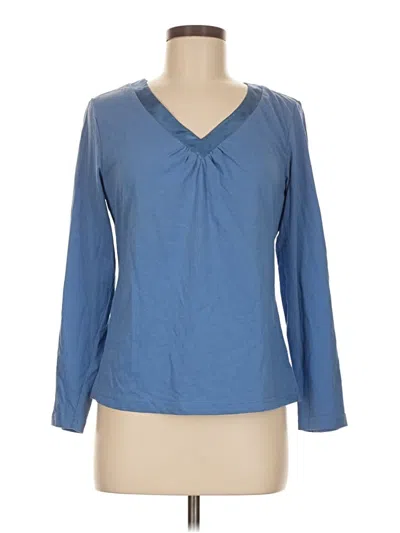 Pre-owned Laura Ashley Long Sleeve T-shirt In Blue