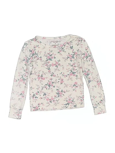Pre-owned Laura Ashley Kids' Long Sleeve T-shirt In Ivory