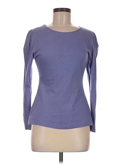 Pre-owned Laura Ashley Long Sleeve T-shirt In Purple