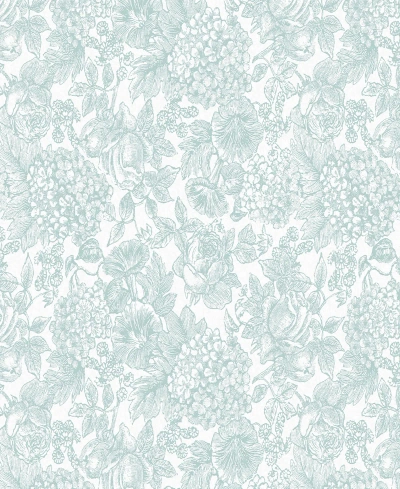 Laura Ashley Louise Removable Wallpaper In Duck Egg Blue