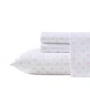 Laura Ashley Lovely Bows Microfiber 3-pc. Sheet Set, Twin In Pink